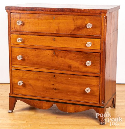 Federal cherry chest of drawers, early 19th c.