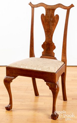 Louis Irion Queen Anne style walnut dining chair.