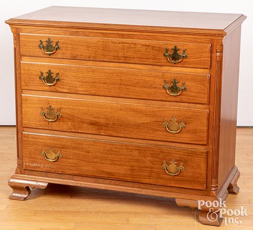 Chippendale style walnut chest of drawers