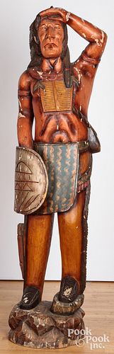 Carved and painted cigar store Indian