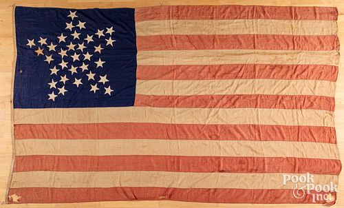 Civil War era thirty-four star American flag
