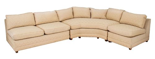 Sectional Sofa in Almond Jacquard