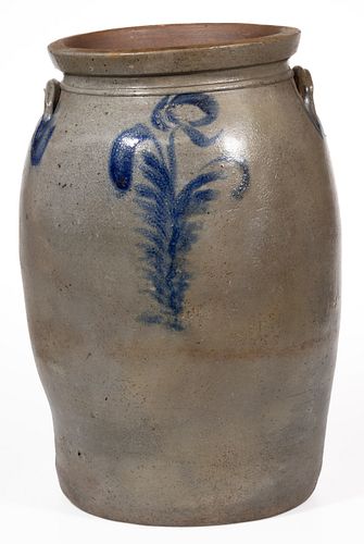 PARR FAMILY ATTRIBUTED, RICHMOND, VIRGINIA DECORATED STONEWARE LARGE JAR