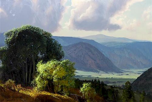 Wilson Hurley, (American, 1924-2008), The Moreno Valley from Comanche Gulch