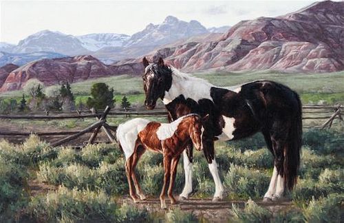 Greg Beecham, (American, b. 1954), Horses