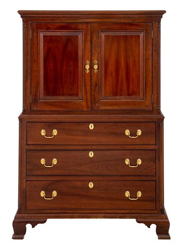 Leopold Stickley Cherry Wood Cabinet on Chest