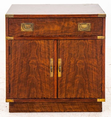 Drexel Campaign Style Mahogany Side Cabinet