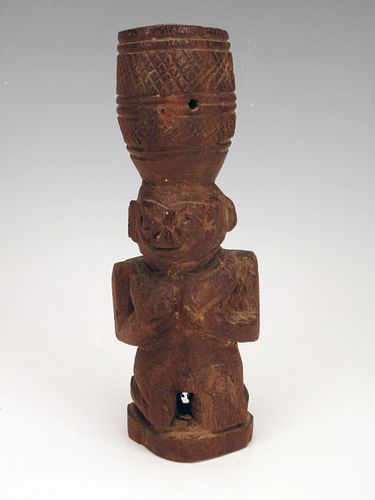 CARVED AFRICAN STATUE