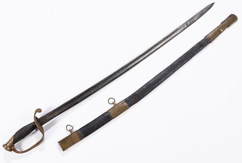 CIVIL WAR JAMES CONNING CONFEDERATE STAFF & FIELD OFFICER'S SWORD AND SCABBARD