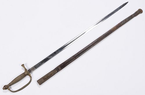 AMES U.S. MODEL 1840 NCO / NON-COMMISSIONED OFFICER'S SWORD WITH SCABBARD