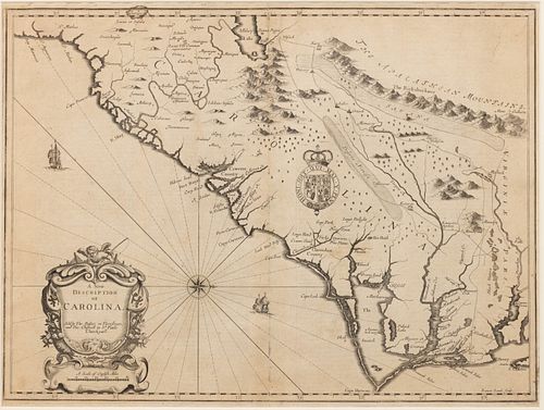 JOHN SPEED "A NEW DESCRIPTION OF CAROLINA" MAP