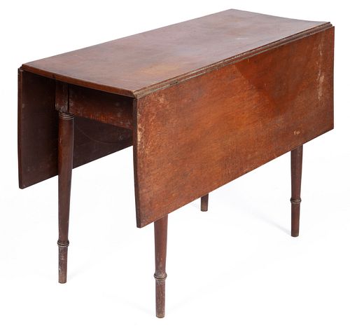AMERICAN LATE FEDERAL PAINTED WALNUT PEMBROKE TABLE