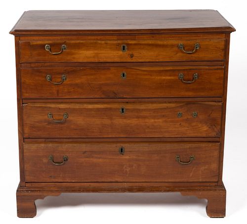 TIDEWATER VIRGINIA CHIPPENDALE CHERRY CHEST OF DRAWERS WITH BEVERLY FAMILY ASSOCIATION