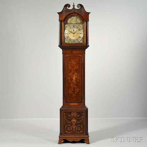 James Peddie Quarter-chiming Marquetry Longcase Clock