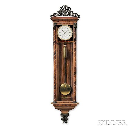 Thirty-day Rosewood Veneered Vienna Wall Clock