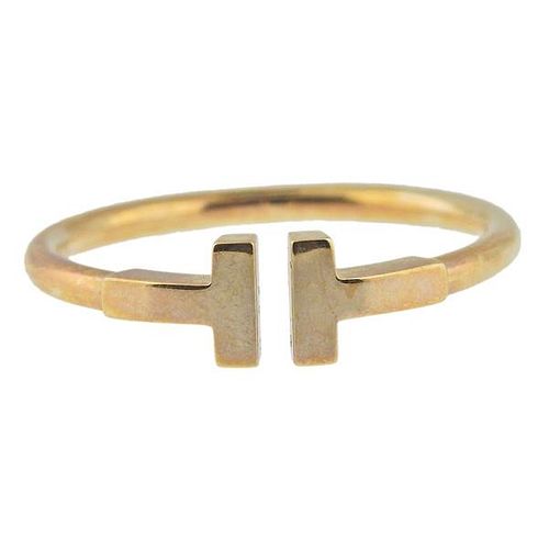 Tiffany &amp; Co T 18k Gold Band Ring