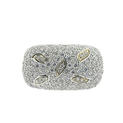 5 Carat Diamond 18k Gold Cocktail Ring