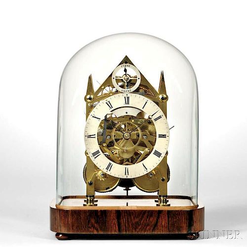 Miniature Hour-striking Fusee Skeleton Clock