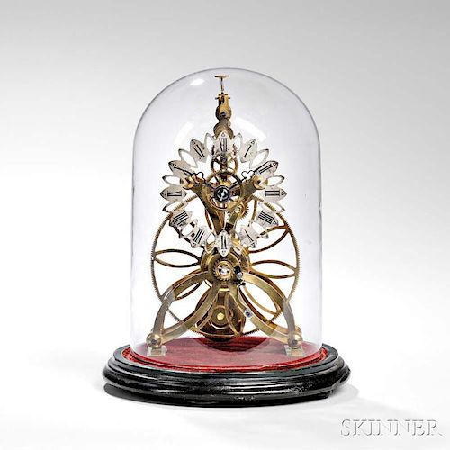 Miniature Great Wheel Skeleton Clock