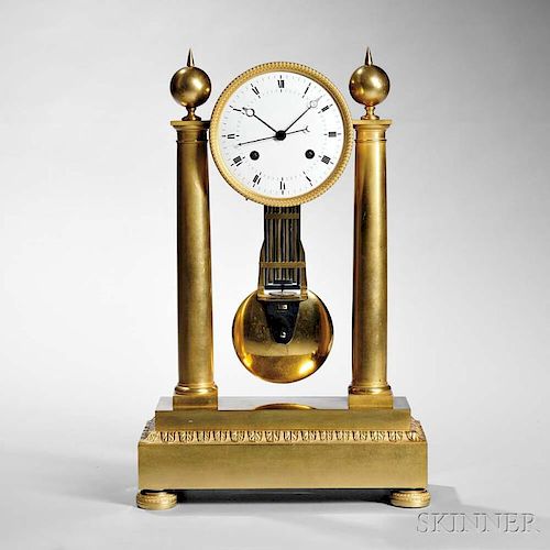 French Ormolu Mantel Clock with Coup Perdu   Escapement