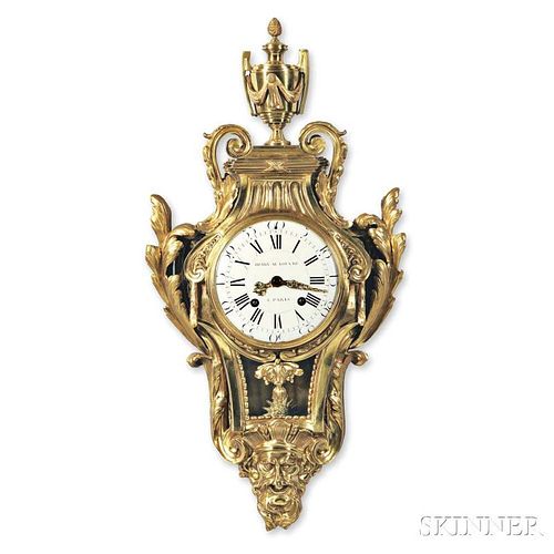 Henry Au Louvre Brass Cartel Clock