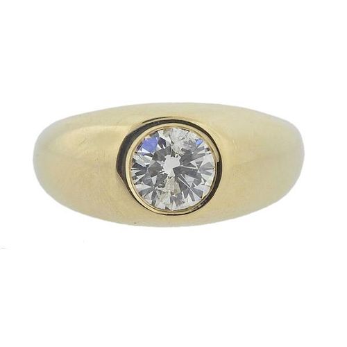 14k Gold 1.40ct Diamond Gypsy Ring