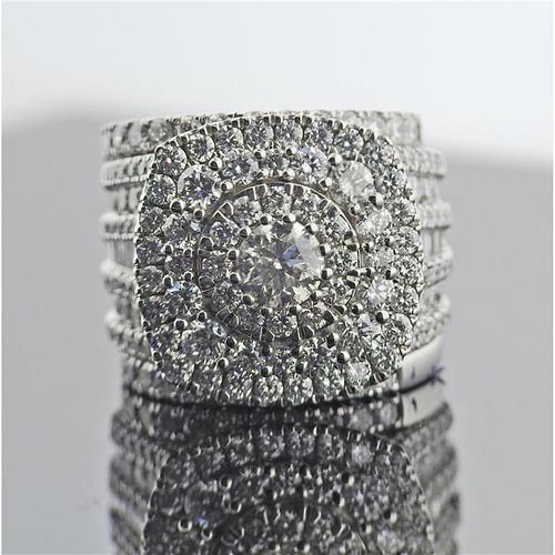 14k Gold 5.64ctw Diamond Bridal Ring Set