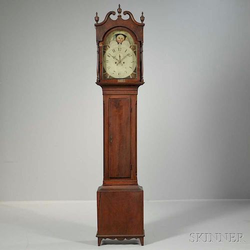 Lancaster County Walnut and Walnut Veneered Tall Clock