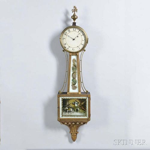 Mahogany Gilt-front Patent Timepiece or "Banjo" Clock