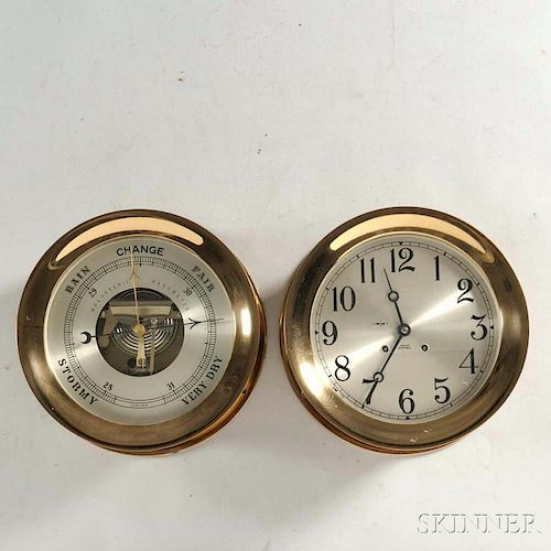 Chelsea Ship's Bell Clock and Barometer Set