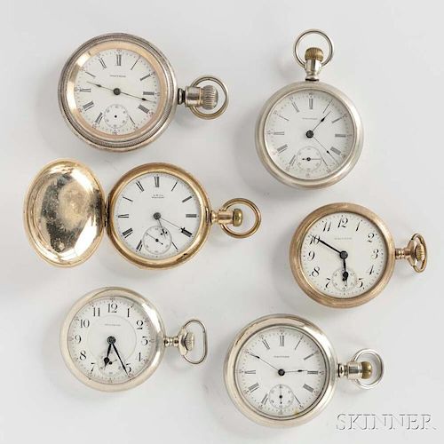 Six Waltham Pocket Watches