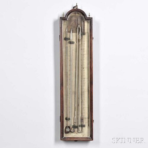 European Cased Barometer and Thermometer