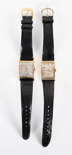 Two Hamilton Gold Watches Including a "Gilbert"
