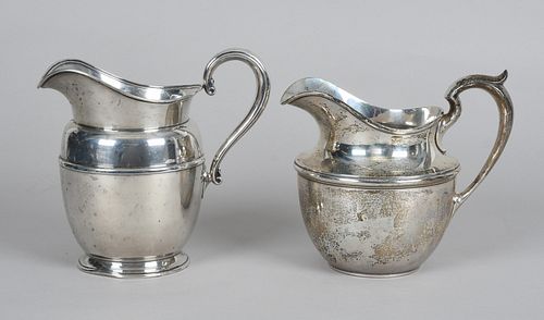 Two Sterling Silver Water Pitchers