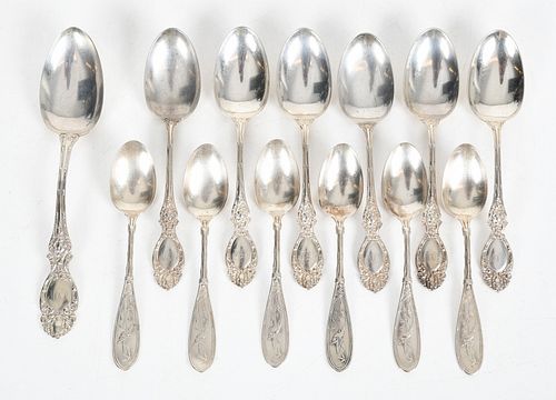 A Group of Sterling Spoons, Whiting and Wallace