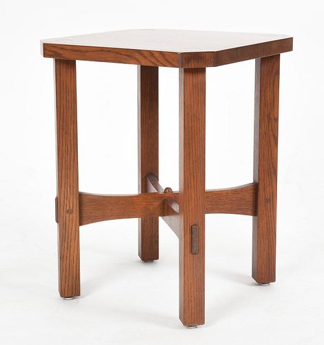 Arts and Crafts Style Oak Side Table by Stickley