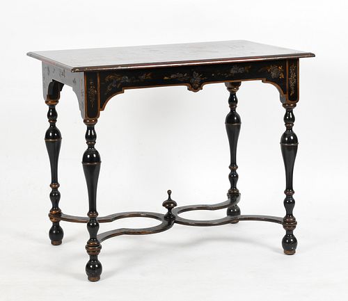 William and Mary Style Japanned Dressing Table