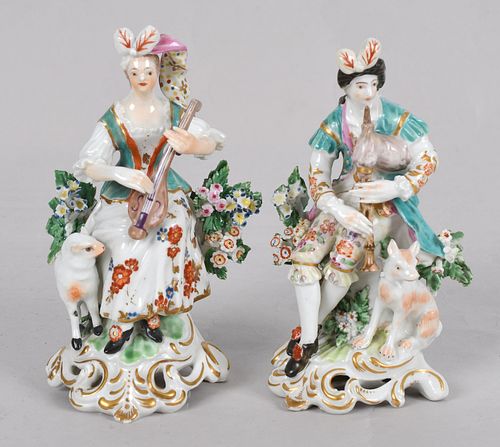 Pair of Derby Porcelain Figures