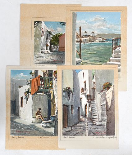 Four 20th Century Watercolors