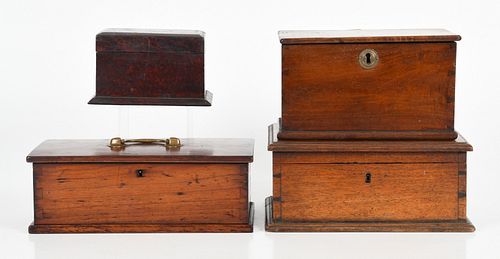Four Small Table Boxes, 18th-20th Century