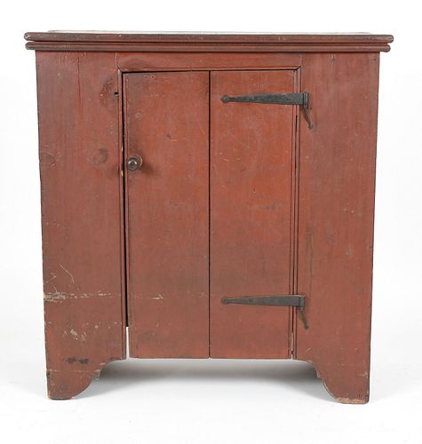 Pennsylvania Country Red-Painted Cupboard