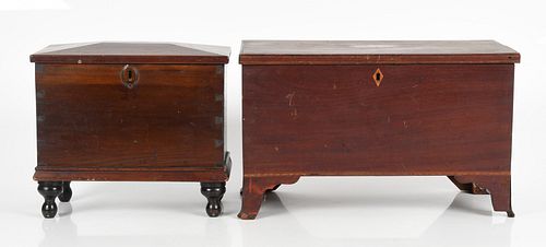 Two American Miniature Blanket Chests