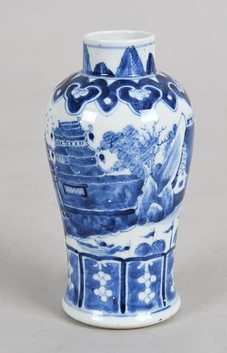 A Chinese Blue and White Vase, 18th Century