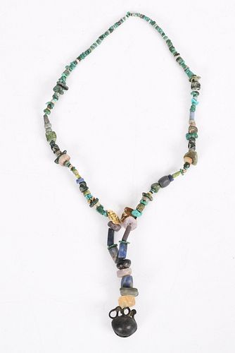 Peruvian Gold and Stone Necklace
