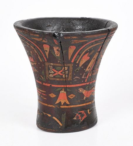 Inca Colonial Wood and Resin vessel