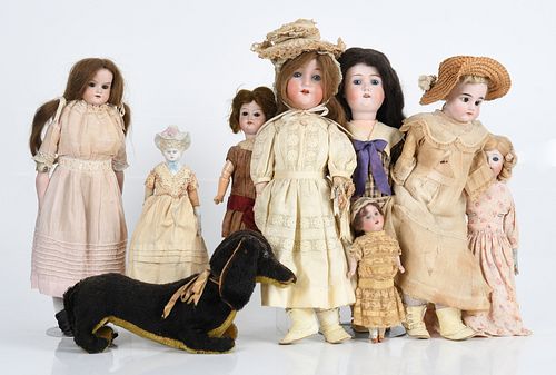 A Group of Antique Dolls