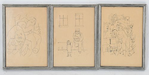 George Grosz (1891- 1959) Three Lithographs