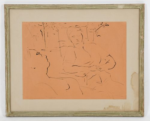 Ink on Paper, Dated 1950
