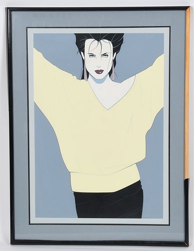 Patrick Nagel (1945-1984) Yellow Sweater