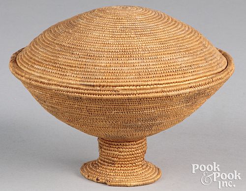 Native American Indian lidded basket